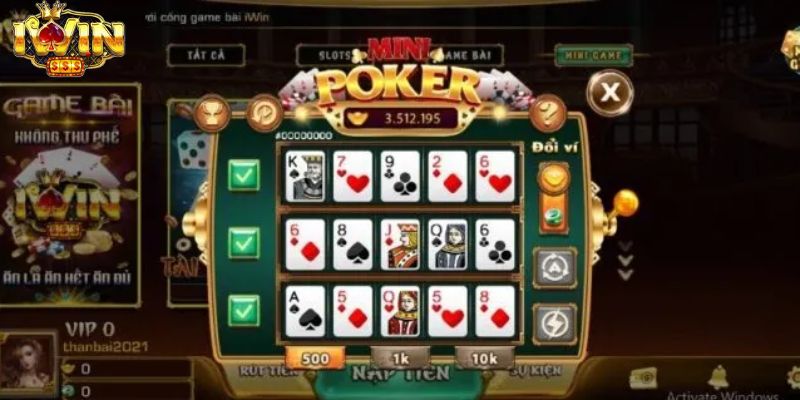 Mini Poker online hiện đại