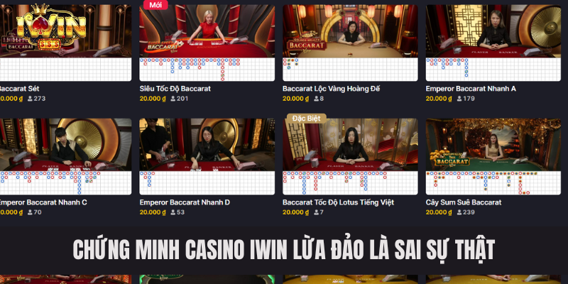 Chứng minh Casino IWIN lừa đảo là sai sự thật